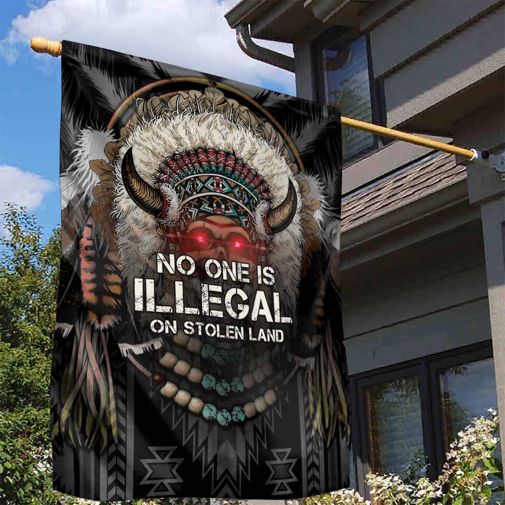 Native American Garden Flag No One Is Illegal On Stolen Land