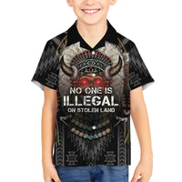 Native American Hawaiian Shirt No One Is Illegal On Stolen Land