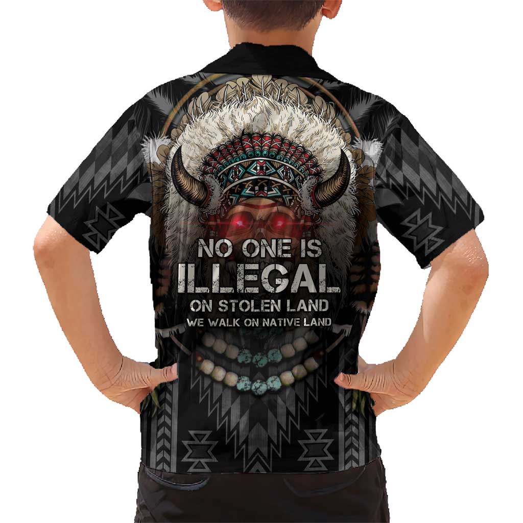 Native American Hawaiian Shirt No One Is Illegal On Stolen Land