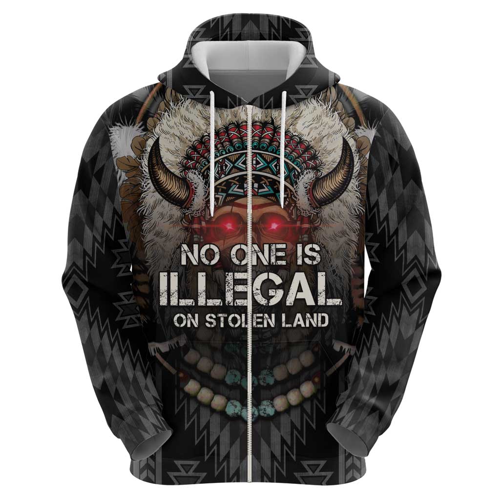 Native American Hoodie No One Is Illegal On Stolen Land