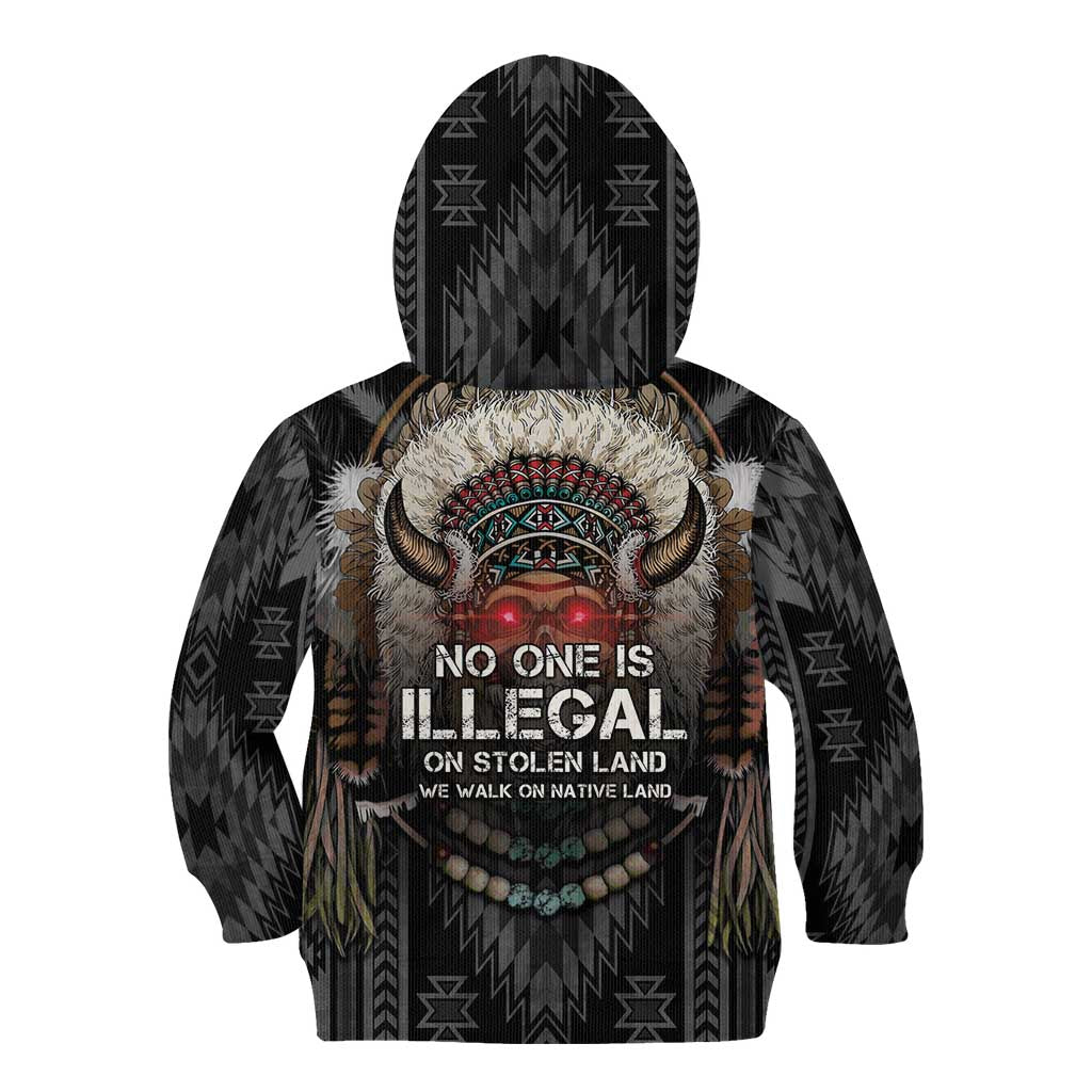 Native American Kid Hoodie No One Is Illegal On Stolen Land