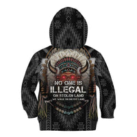 Native American Kid Hoodie No One Is Illegal On Stolen Land
