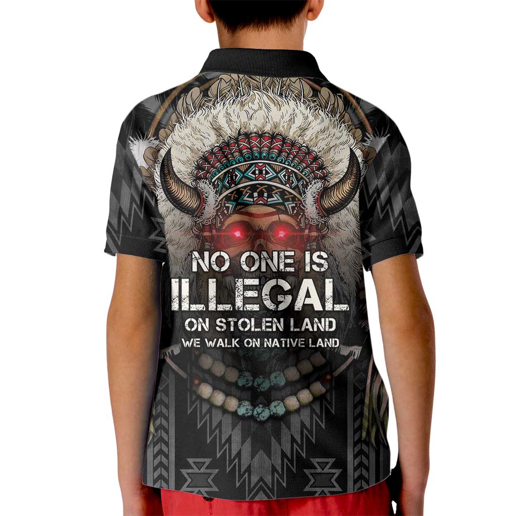 Native American Kid Polo Shirt No One Is Illegal On Stolen Land