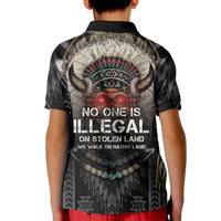 Native American Kid Polo Shirt No One Is Illegal On Stolen Land