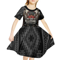 Native American Kid Short Sleeve Dress No One Is Illegal On Stolen Land