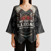 Native American Kimono Sleeve Blouse No One Is Illegal On Stolen Land