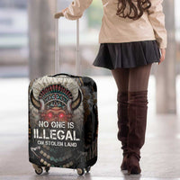 Native American Luggage Cover No One Is Illegal On Stolen Land