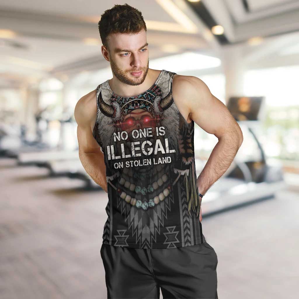 Native American Men Tank Top No One Is Illegal On Stolen Land