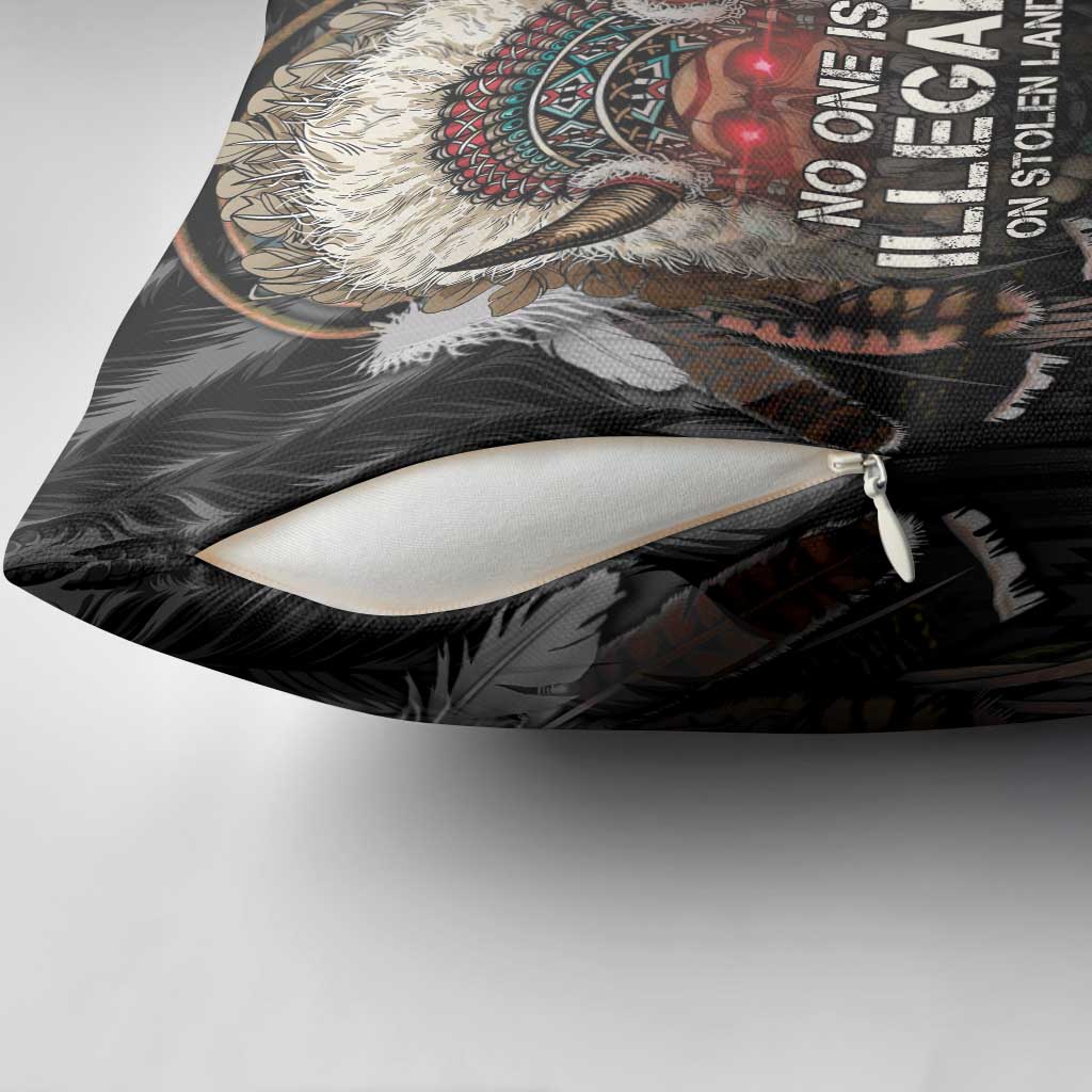 Native American Pillow Cover No One Is Illegal On Stolen Land