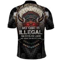 Native American Polo Shirt No One Is Illegal On Stolen Land