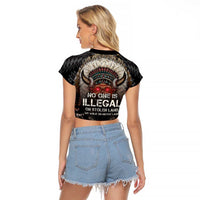 Native American Raglan Cropped T Shirt No One Is Illegal On Stolen Land
