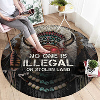 Native American Round Carpet No One Is Illegal On Stolen Land