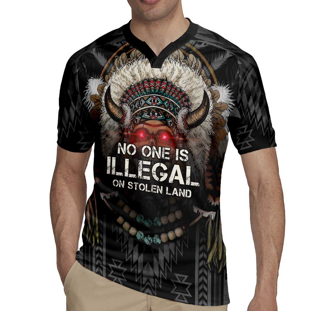 Native American Rugby Jersey No One Is Illegal On Stolen Land
