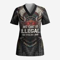 Native American Scrub Top No One Is Illegal On Stolen Land