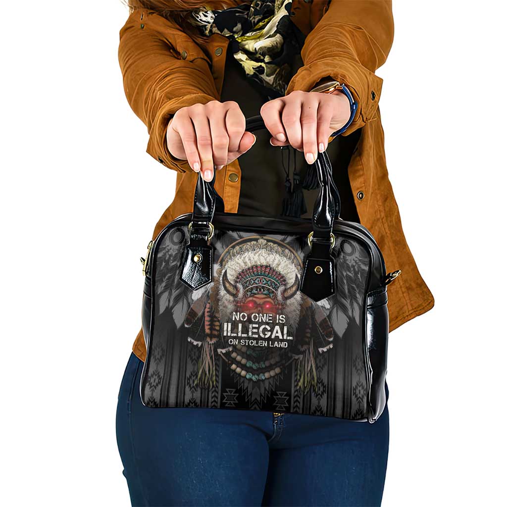Native American Shoulder Handbag No One Is Illegal On Stolen Land