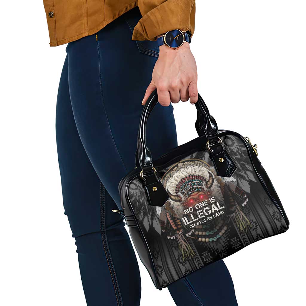 Native American Shoulder Handbag No One Is Illegal On Stolen Land