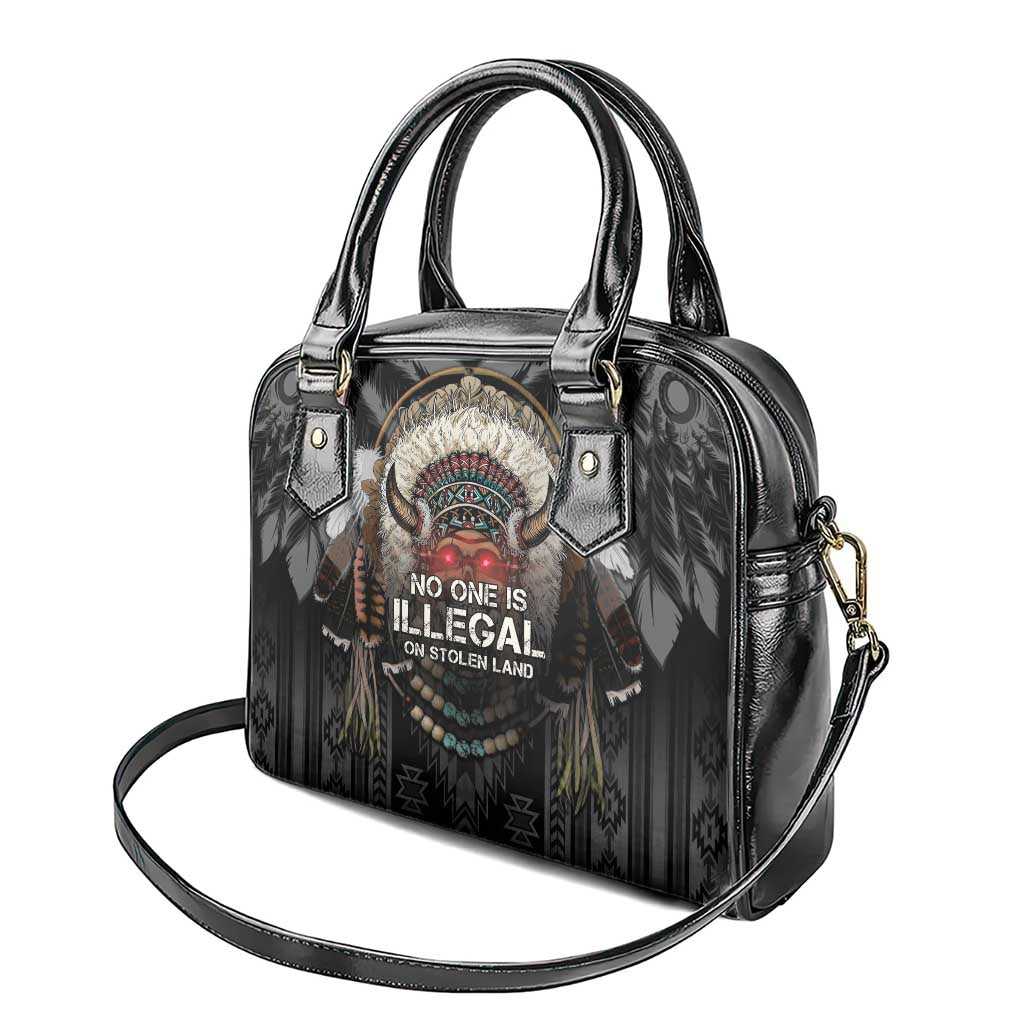 Native American Shoulder Handbag No One Is Illegal On Stolen Land