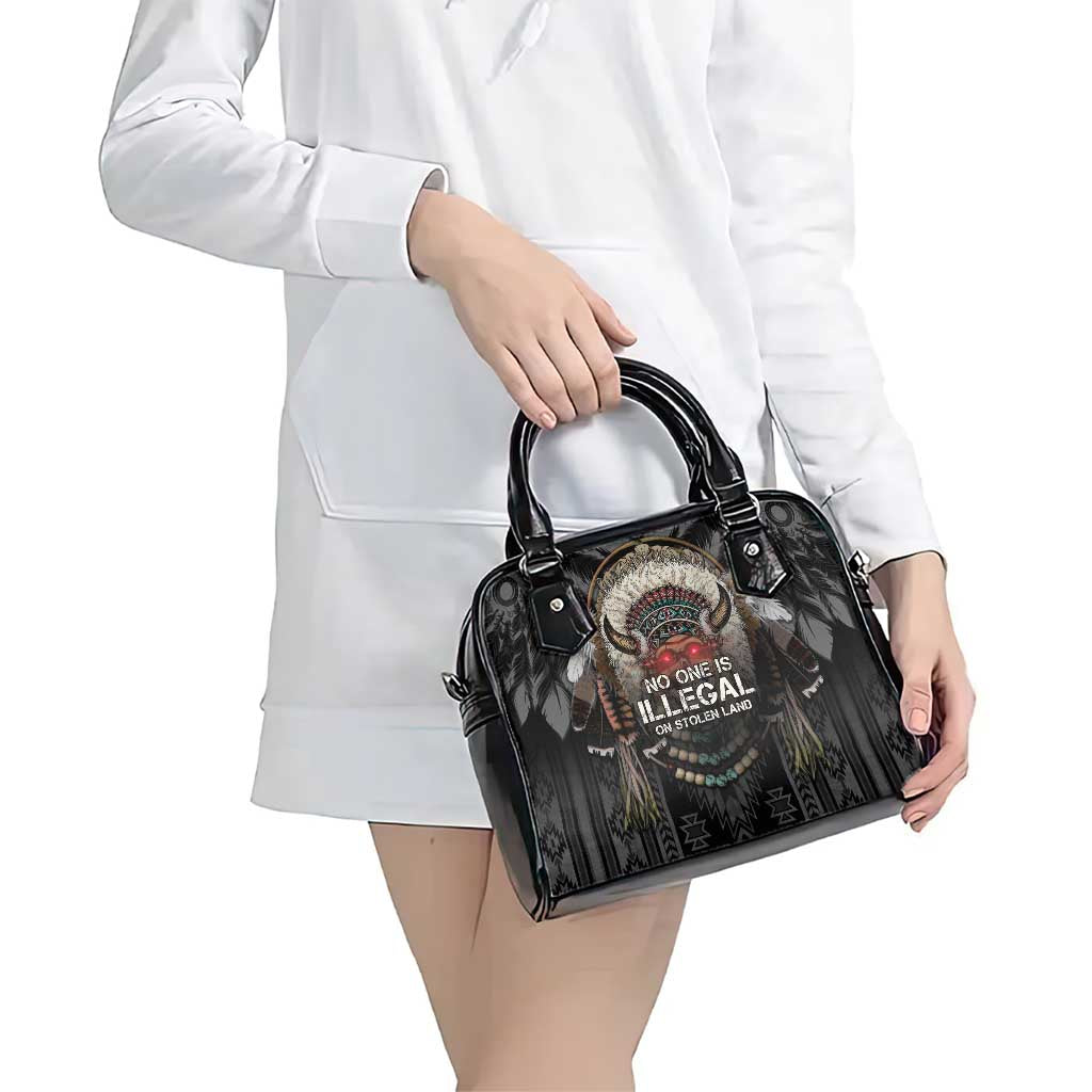 Native American Shoulder Handbag No One Is Illegal On Stolen Land