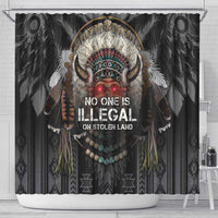 Native American Shower Curtain No One Is Illegal On Stolen Land