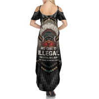 Native American Summer Maxi Dress No One Is Illegal On Stolen Land