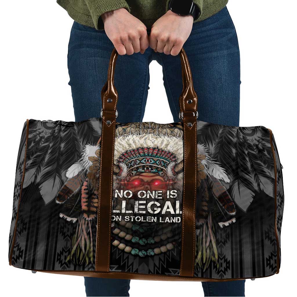 Native American Travel Bag No One Is Illegal On Stolen Land