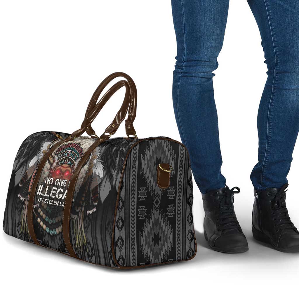 Native American Travel Bag No One Is Illegal On Stolen Land