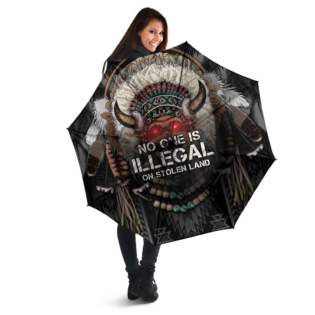 Native American Umbrella No One Is Illegal On Stolen Land
