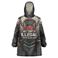 Native American Wearable Blanket Hoodie No One Is Illegal On Stolen Land