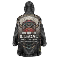 Native American Wearable Blanket Hoodie No One Is Illegal On Stolen Land