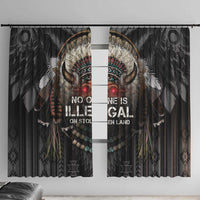 Native American Window Curtain No One Is Illegal On Stolen Land