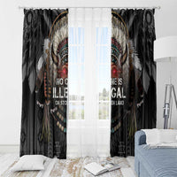 Native American Window Curtain No One Is Illegal On Stolen Land
