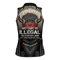Native American Women Sleeveless Polo Shirt No One Is Illegal On Stolen Land