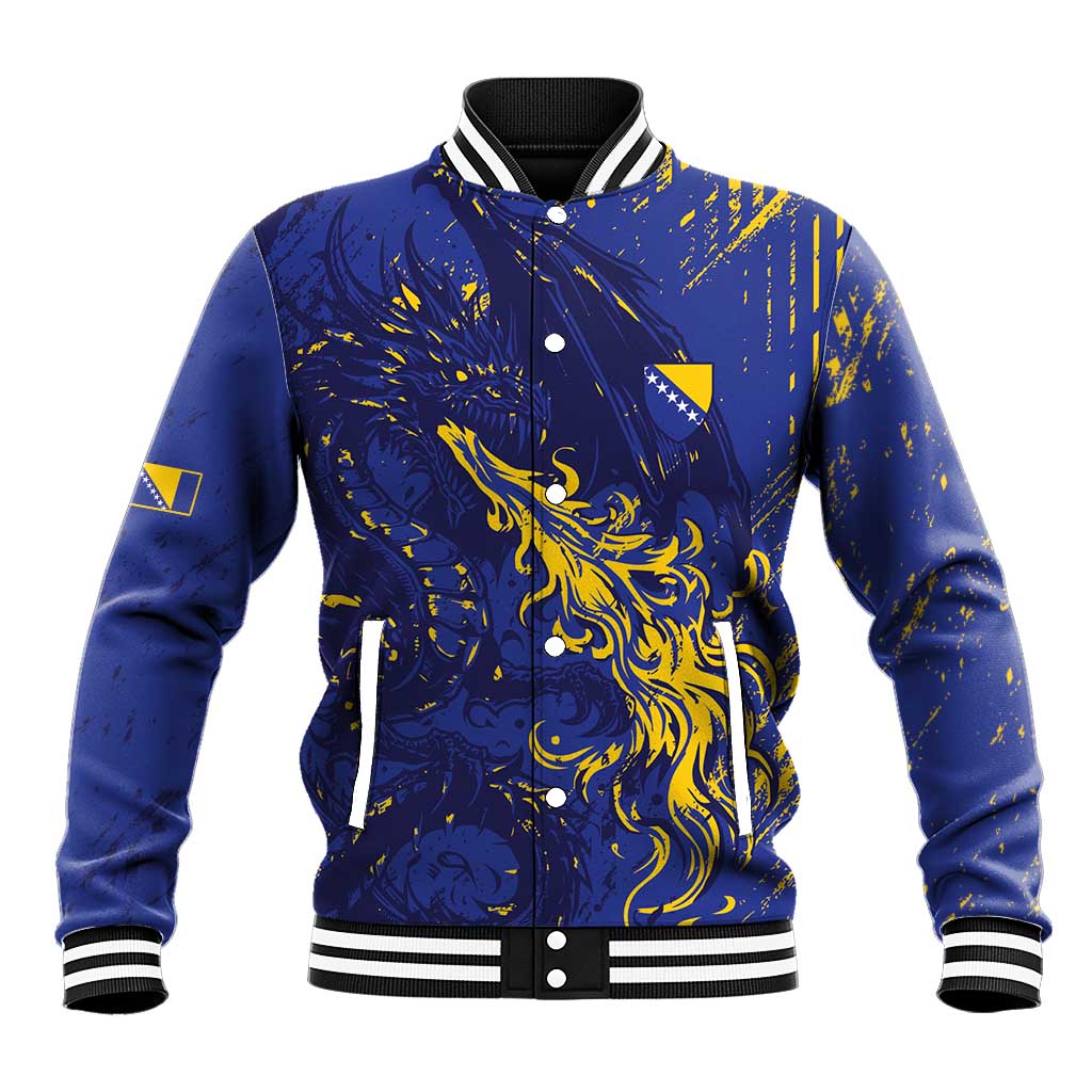 Bosnia And Herzegovina Baseball Jacket Fierce Dragon Heritage