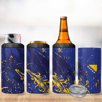 Bosnia And Herzegovina 4 in 1 Can Cooler Tumbler Fierce Dragon Heritage