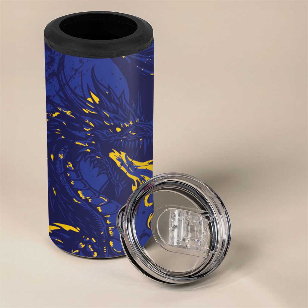Bosnia And Herzegovina 4 in 1 Can Cooler Tumbler Fierce Dragon Heritage