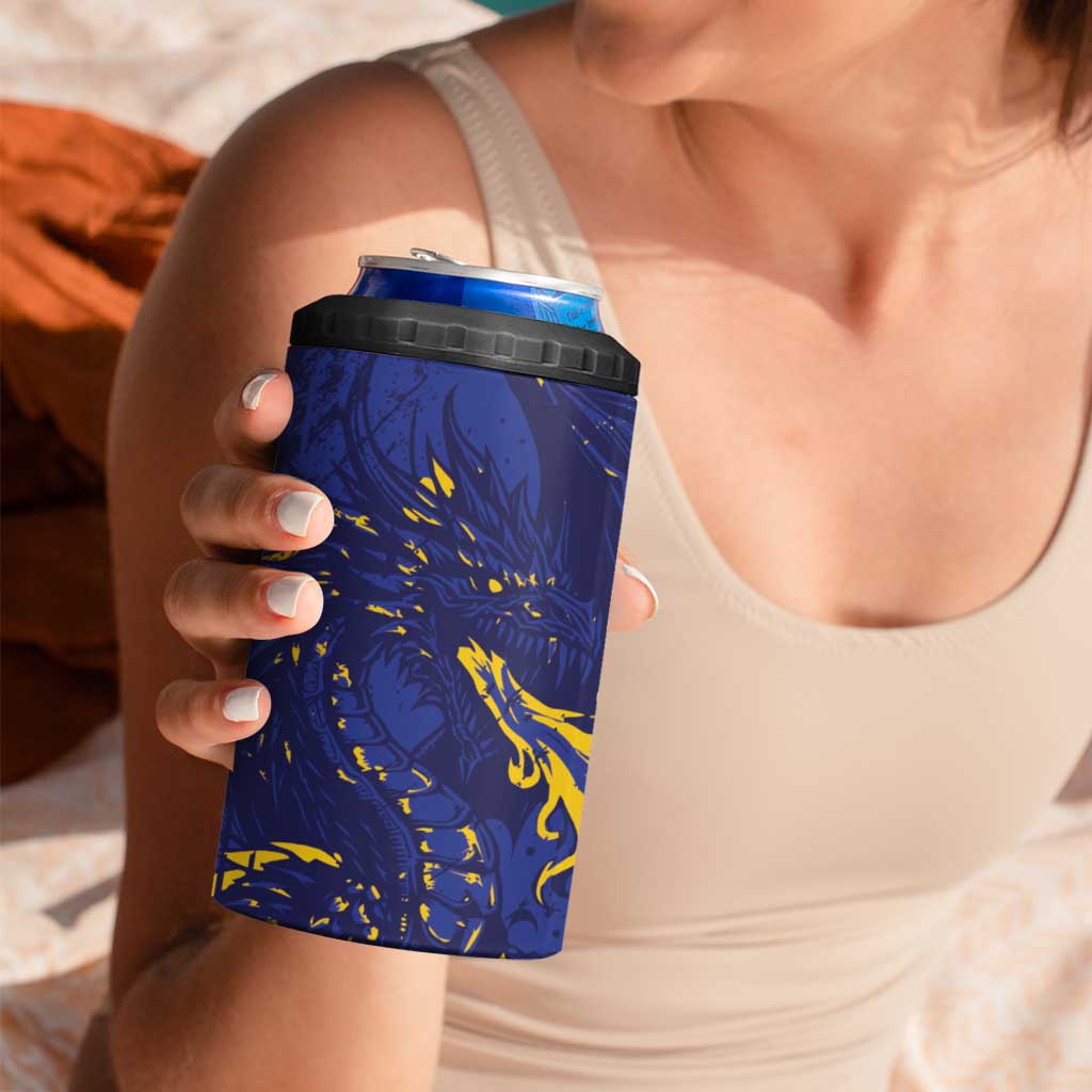 Bosnia And Herzegovina 4 in 1 Can Cooler Tumbler Fierce Dragon Heritage