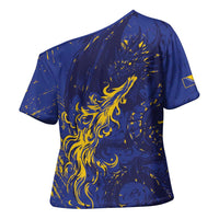 Bosnia And Herzegovina Cross Shoulder Shirt Fierce Dragon Heritage