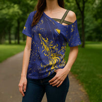 Bosnia And Herzegovina Cross Shoulder Shirt Fierce Dragon Heritage