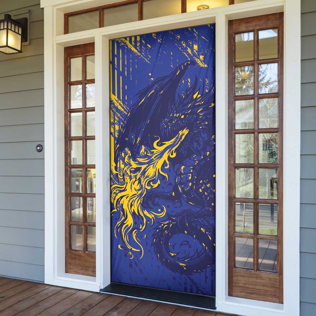 Bosnia And Herzegovina Door Cover Fierce Dragon Heritage