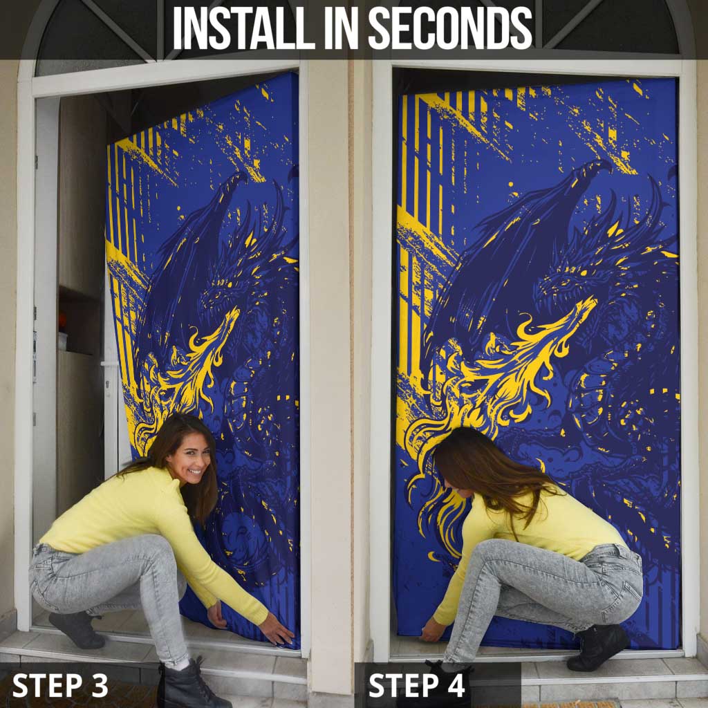 Bosnia And Herzegovina Door Cover Fierce Dragon Heritage