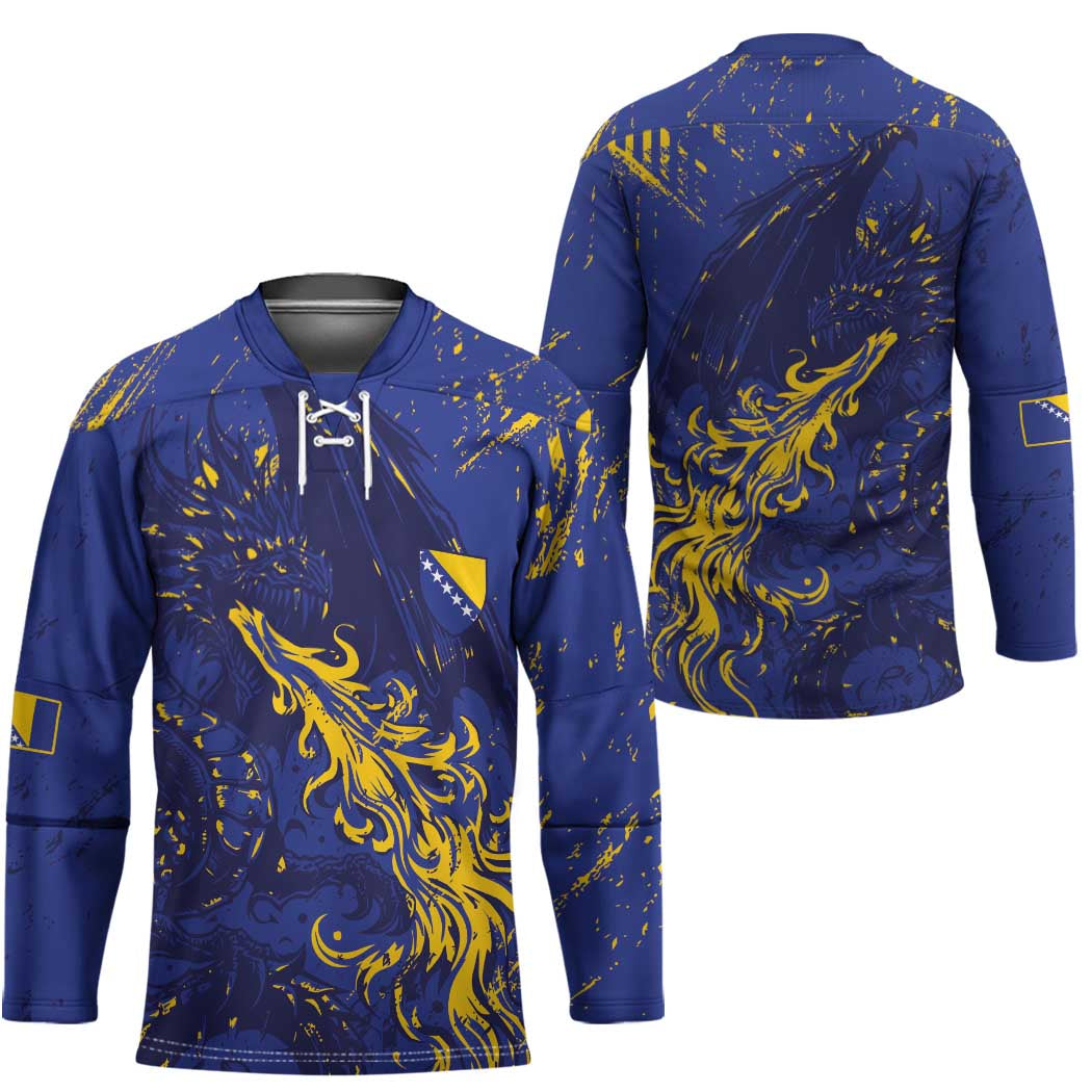 Bosnia And Herzegovina Hockey Jersey Fierce Dragon Heritage