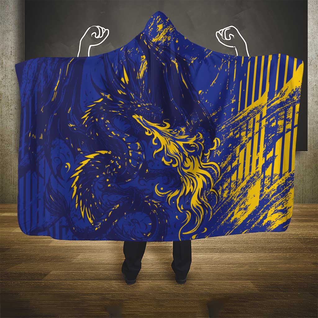 Bosnia And Herzegovina Hooded Blanket Fierce Dragon Heritage