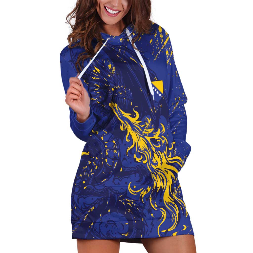 Bosnia And Herzegovina Hoodie Dress Fierce Dragon Heritage