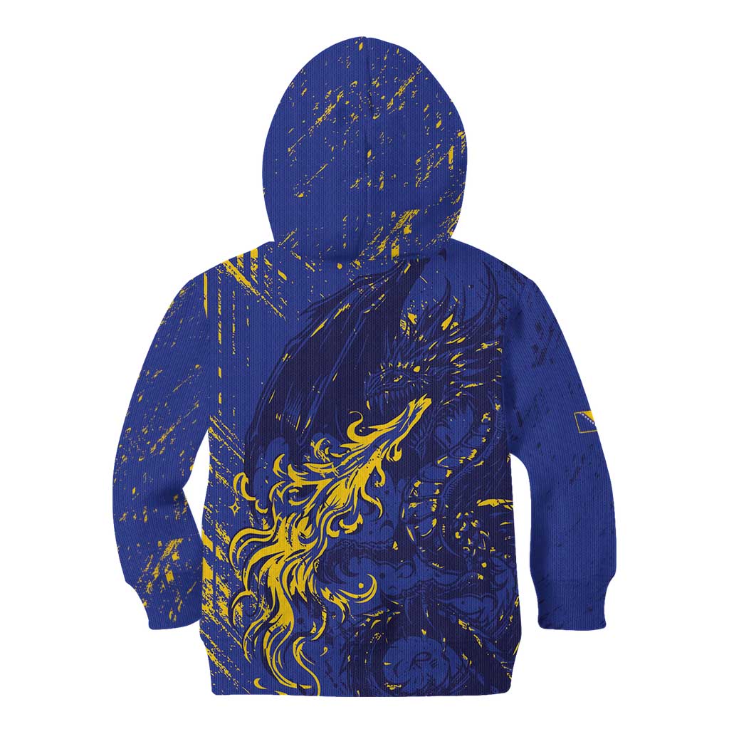 Bosnia And Herzegovina Kid Hoodie Fierce Dragon Heritage