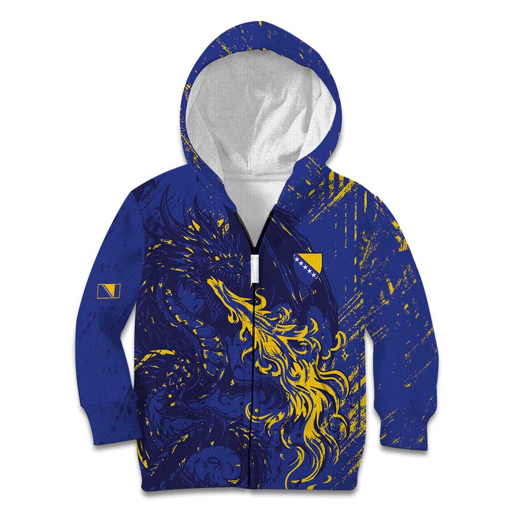 Bosnia And Herzegovina Kid Hoodie Fierce Dragon Heritage