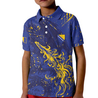 Bosnia And Herzegovina Kid Polo Shirt Fierce Dragon Heritage
