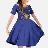 Bosnia And Herzegovina Kid Short Sleeve Dress Fierce Dragon Heritage