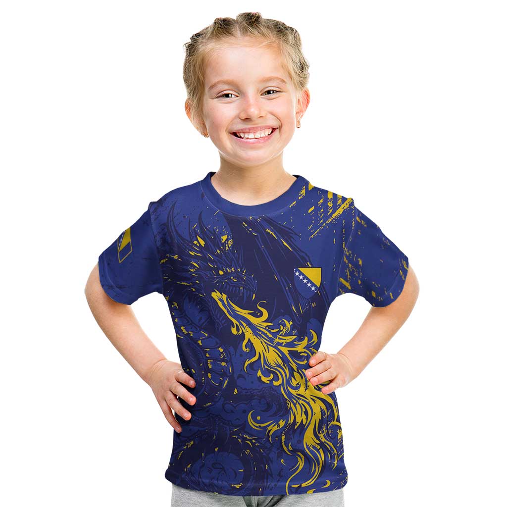 Bosnia And Herzegovina Kid T Shirt Fierce Dragon Heritage