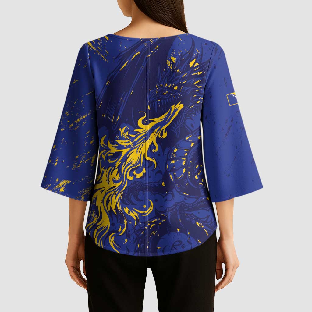 Bosnia And Herzegovina Kimono Sleeve Blouse Fierce Dragon Heritage