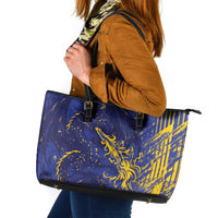 Bosnia And Herzegovina Leather Tote Bag Fierce Dragon Heritage